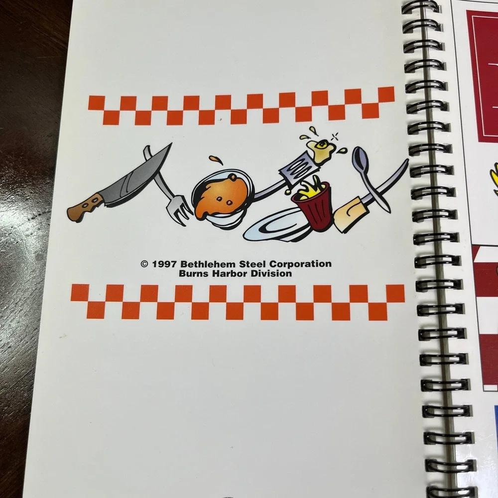 Vintage 1997 Bethlehem Steel Employee Cookbook Burns Harbor Indiana Recipes